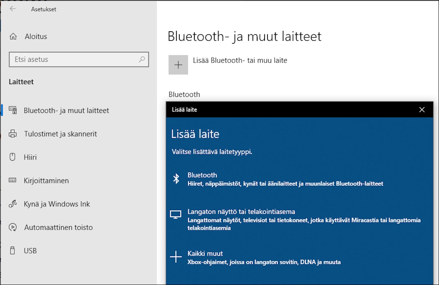 Bluetooth Windows 10:ssä. Ota bluetooth käyttöön Windows 10:ssä